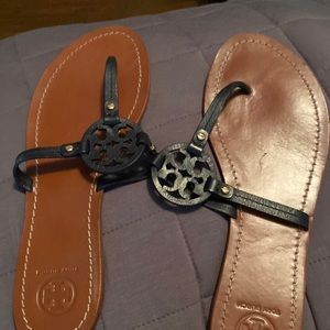 Size 9 Tory Burch navy sandals